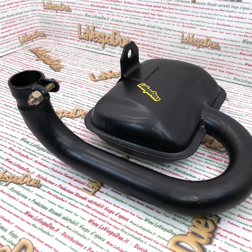 Silenciador negro para VESPA PX PE 80 125 150 TS SPRINT VELOCE GTR, alta calidad, calidad superior