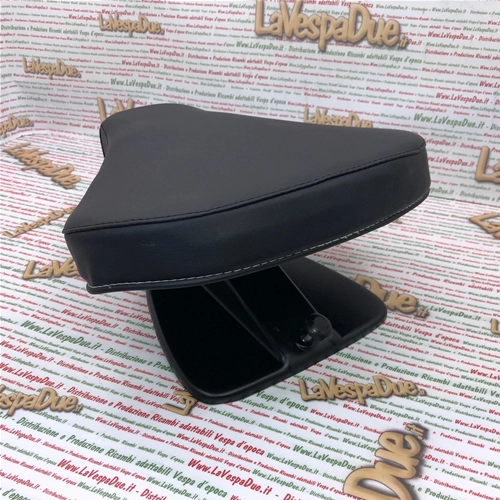Asiento delantero individual negro completo con estructura y funda para VESPA 50 N V5A1T Primera Serie de 1963, adaptable a VESPA 50 LR SPECIAL ET3.
