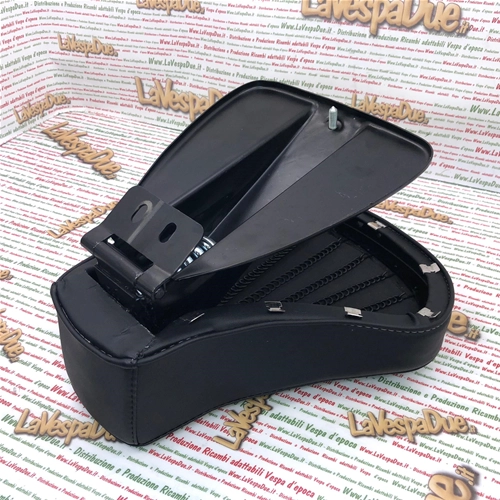 Asiento delantero individual negro completo con estructura y funda para VESPA 50 N V5A1T Primera Serie de 1963, adaptable a VESPA 50 LR SPECIAL ET3.