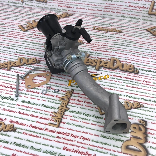 OFERTA ESPECIAL PINASCO 25292701 Kit de admisión del sistema de combustible con válvula de carburador rígida PHBL 24 AD con conexión de tres orificios para VESPA PK