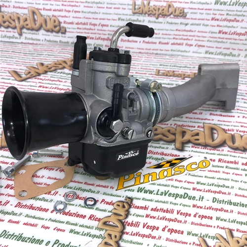 OFERTA ESPECIAL PINASCO 25292701 Kit de admisión del sistema de combustible con válvula de carburador rígida PHBL 24 AD con conexión de tres orificios para VESPA PK