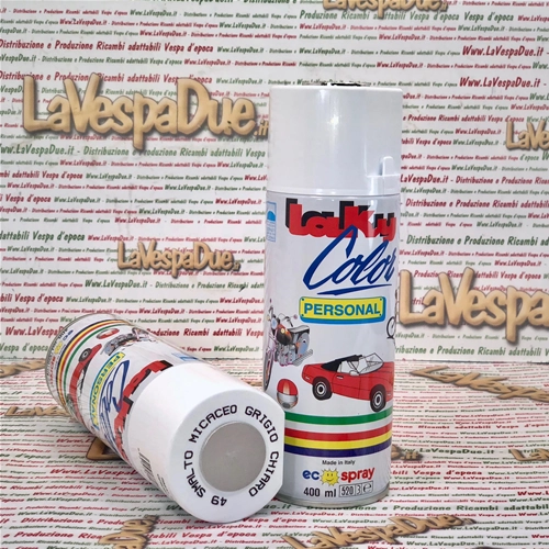 Special MICACEOUS IRON enamel spray paint in LIGHT GREY color with high build thickness. 400 ml can with self-cleaning valve.