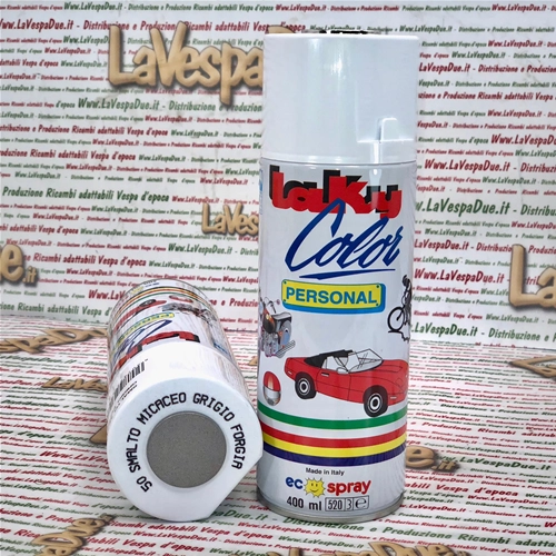 Peinture émail spéciale FER MICACÉ en aérosol, couleur GRIS FORGÉ, haute épaisseur, aérosol de 400 ml avec valve autonettoyante