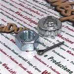 KIT scodellino dado rondella e coppiglia asse ruota posteriore per VESPA 50 90 125 150 160 180 200 r.o. 194423 194424