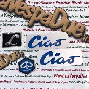 Juego de letras y pegatinas de aluminio para la base delantera y lateral de Piaggio Ciao 50 Lusso