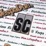 Targhetta Scritta adesiva SC per parafango posteriore per piaggio CIAO SC su foglio di allumino