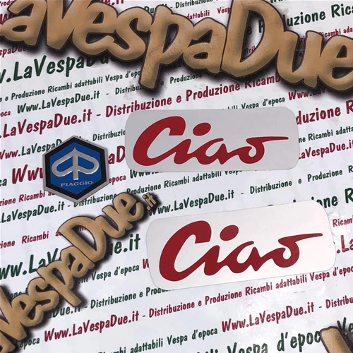 Kit de lettrage avant et latéral avec base en aluminium pour Piaggio CIAO 50 C7 C9