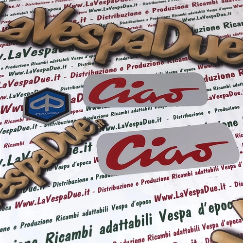 Kit de lettrage avant et latéral avec base en aluminium pour Piaggio CIAO 50 C7 C9