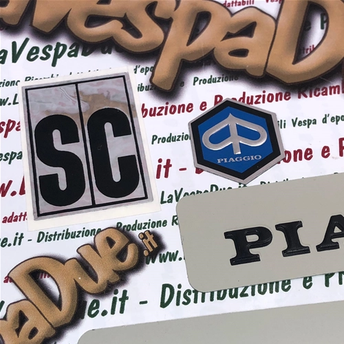 Front- und Seitenbeschriftungsset aus Aluminium für Piaggio Ciao 50 SC