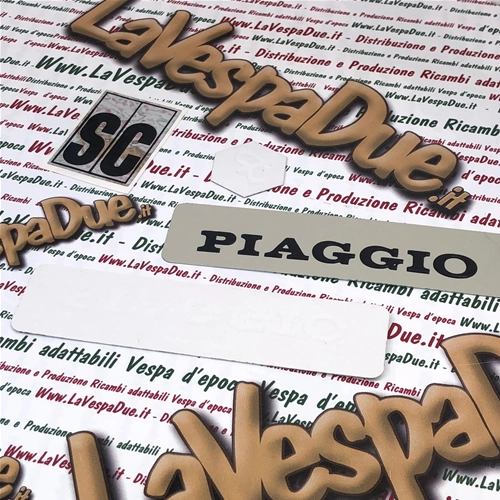 Front- und Seitenbeschriftungsset aus Aluminium für Piaggio Ciao 50 SC