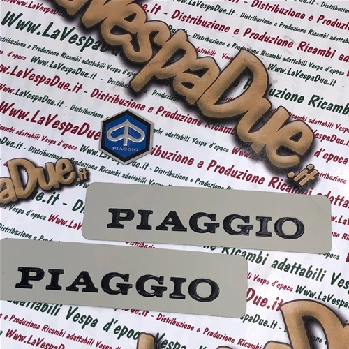 Front and side aluminum lettering plate kit for Piaggio Ciao 50
