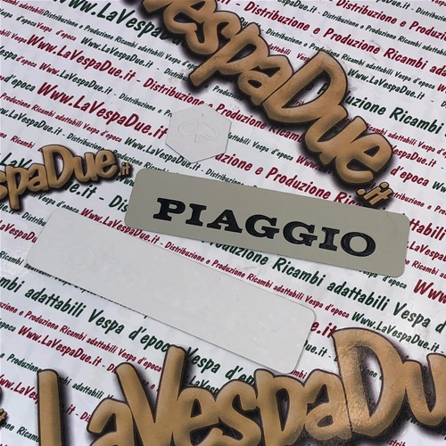 Front and side aluminum lettering plate kit for Piaggio Ciao 50