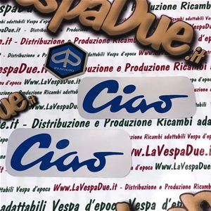 Front and side lettering plate set, aluminum base, for Piaggio Ciao 50 old models