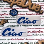 Kit serie Scritte Targhette Anteriori e laterali base alluminio per piaggio CIAO 50 vecchi modelli