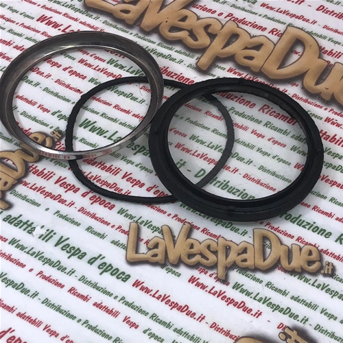 Kit de restauración y revisión para marco cromado y cristal de velocímetro de plástico, compuesto por 5 componentes, para VESPA 80 125 150 200 PE PX primera serie.
