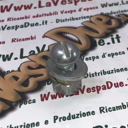 Vis à tête ronde pour la fixation du garde-boue et du support de plaque d'immatriculation, avec tout le nécessaire pour VESPA APE CIAO 50 125 150 160 180 200, tous modèles confondus, y compris voitures et motos anciennes.