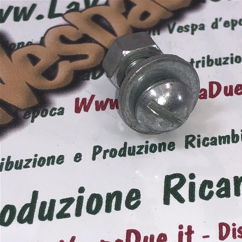 Vis à tête ronde pour la fixation du garde-boue et du support de plaque d'immatriculation, avec tout le nécessaire pour VESPA APE CIAO 50 125 150 160 180 200, tous modèles confondus, y compris voitures et motos anciennes.