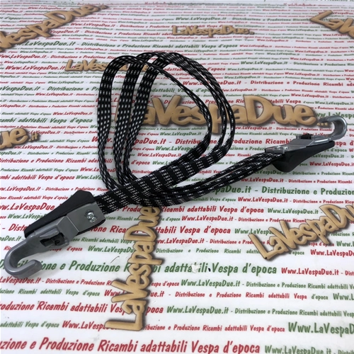 Correa elástica con doble gancho para portaequipajes, cestas de mimbre y bolsas para Vespa Ciao Boxer Si Lambretta