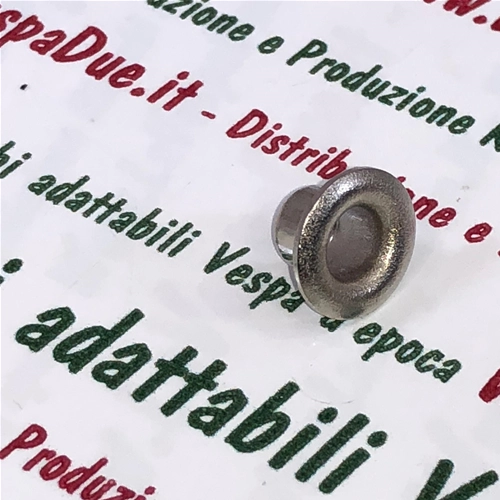 Ojal central de bocina niquelado de 5,8 mm con borde de 10 mm para VESPA 50 80 90 125 150 160 180 200 y todas las VESPA.