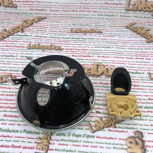 Faro delantero SIEM original con cristal completo para VESPA 80 125 150 200 PX PE ARCOBALENO 125 150 200 completo con portalámparas ro 139616 1R000267 163685