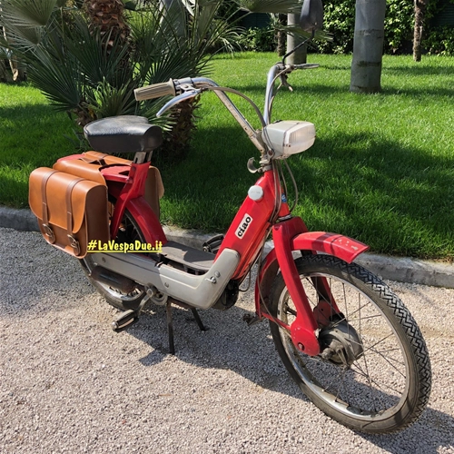 Heckseitentaschen aus braunem Kunstleder für PIAGGIO CIAO SI BOXER BRAVO Mopeds