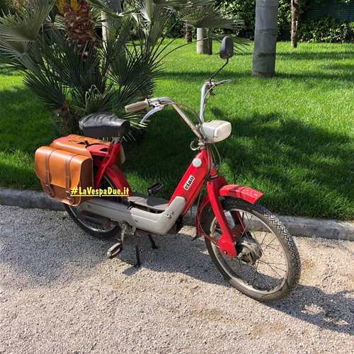Heckseitentaschen aus braunem Kunstleder für PIAGGIO CIAO SI BOXER BRAVO Mopeds