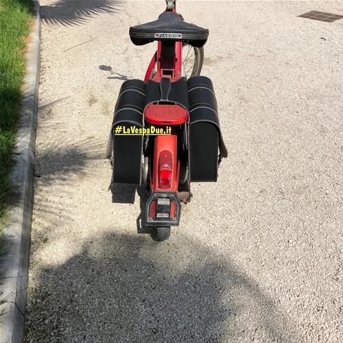 Schwarze Seitentaschen für PIAGGIO CIAO SI BOXER BRAVO 50 75 Moped, Hecktasche aus Kunstleder