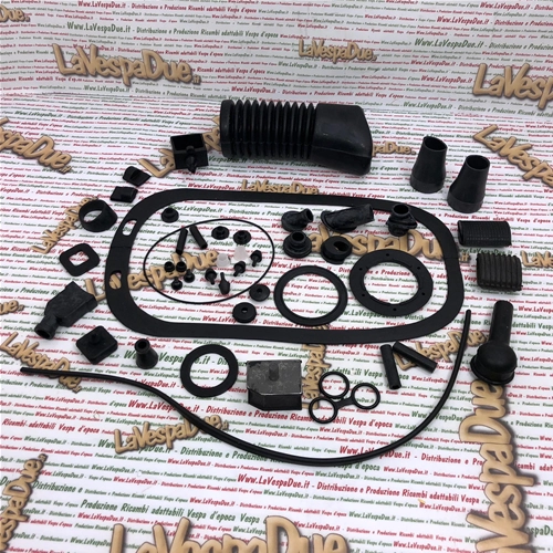 Kit completo de pasacables de goma y guía de cables para la restauración de VESPA PX PE ARCOBALENO MY 80 125 150 200