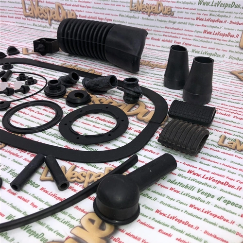 Kit completo de pasacables de goma y guía de cables para la restauración de VESPA PX PE ARCOBALENO MY 80 125 150 200