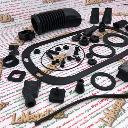 Kit completo de pasacables de goma y guía de cables para la restauración de VESPA PX PE ARCOBALENO MY 80 125 150 200