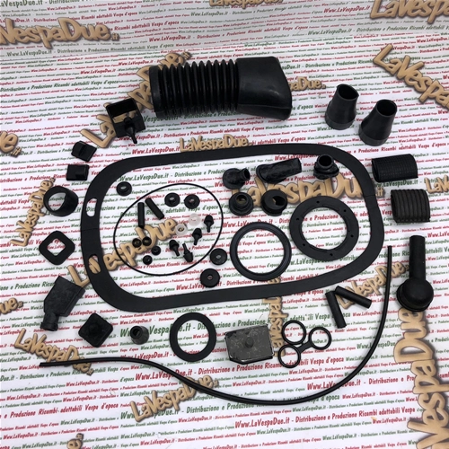 Kit completo de pasacables de goma y guía de cables para la restauración de VESPA PX PE ARCOBALENO MY 80 125 150 200