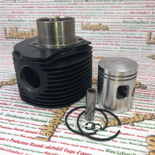 Zylinder- und Kolbensatz aus Gusseisen für VESPA 160 GS VSB Ø 63,8 mm, Bolzen 15 mm