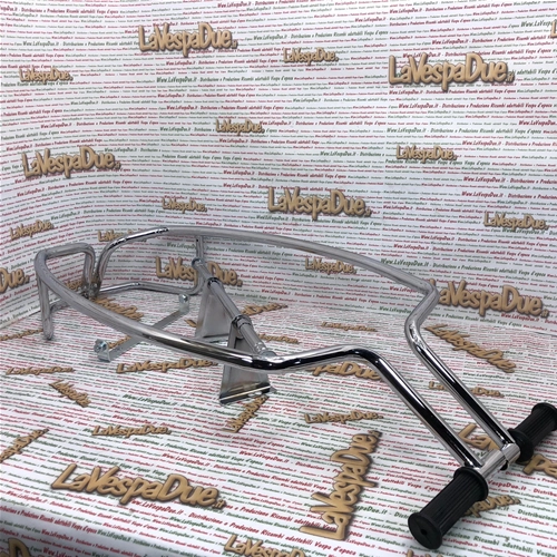 Single chrome tubular perimeter and body protector for VESPA 80 125 150 200 PE PX ARCOBALENO T5