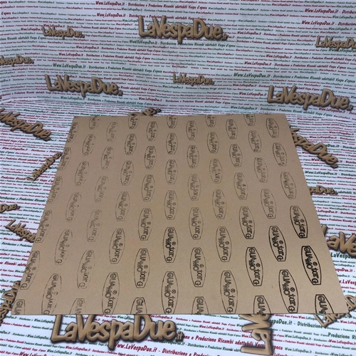 Lámina de materia prima FLEXOID en papel de 500 x 500 x 0,5 mm de espesor para juntas de motor de motocicletas VESPA, APE, LAMBRETTA y automóviles clásicos.
