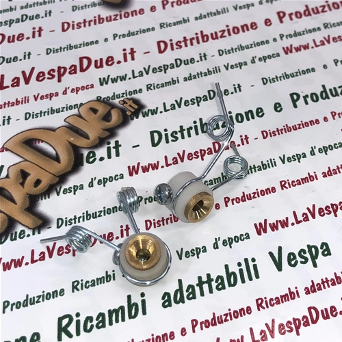 Piastrina molletta contatto elastico per lampadina completa di molletta per fanalino stop posteriore