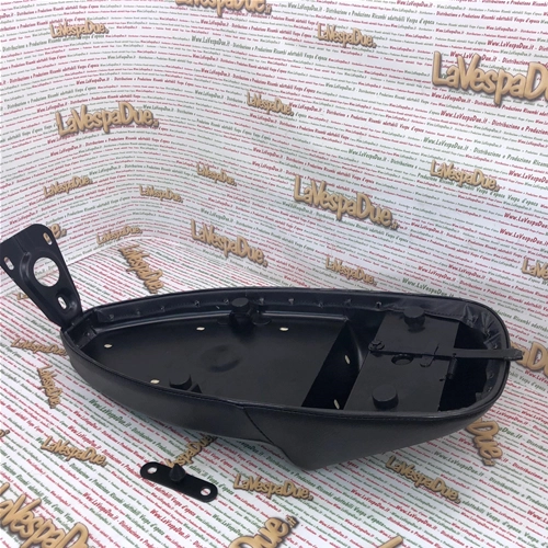 Black single-seater hump seat, SPORT model, without lock, for VESPA PX 80 125 150 200 PE LUSSO PX 98 MY, black, suitable for 125 VNA VNB GT GTR SUPER TS 150 VBA VBB GL SPRINT V. SUPER