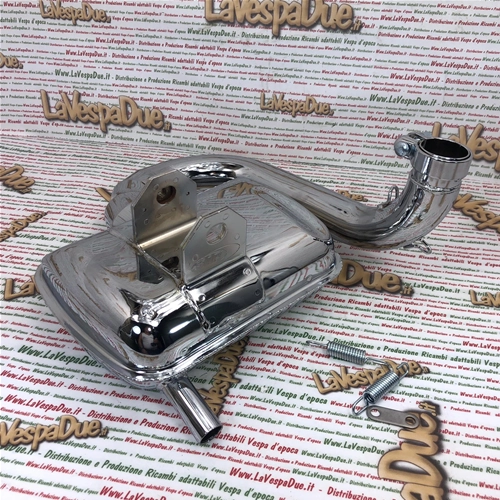 SIP ROAD 2.0 verchromter Expansionsschalldämpfer 24166300 für VESPA PX 80 125 150 PX PE TS VNA VBA SPRINT