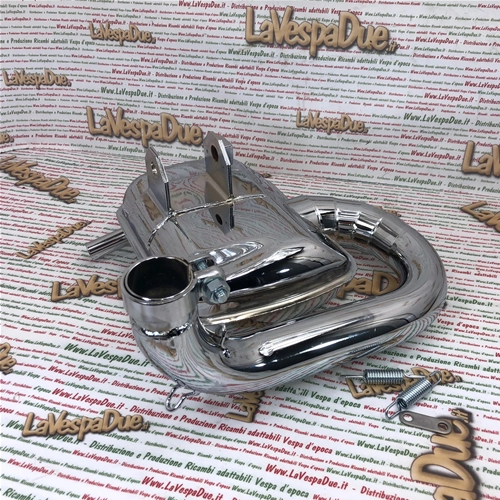 SIP ROAD 2.0 verchromter Expansionsschalldämpfer 24166300 für VESPA PX 80 125 150 PX PE TS VNA VBA SPRINT