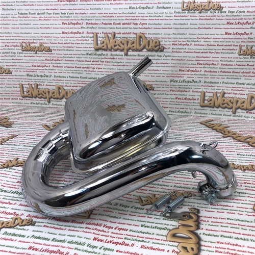 SIP ROAD 2.0 verchromter Expansionsschalldämpfer 24166300 für VESPA PX 80 125 150 PX PE TS VNA VBA SPRINT