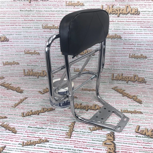 38 x 25 klappbarer Gepäckträger mit universeller Rückenlehne für Vespa und Lambretta