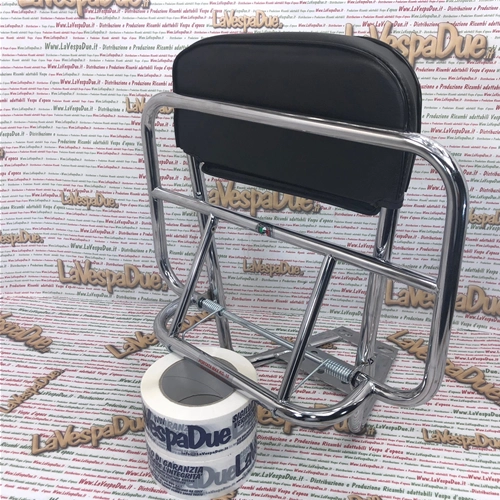 38 x 25 klappbarer Gepäckträger mit universeller Rückenlehne für Vespa und Lambretta