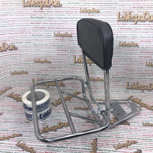 38 x 25 klappbarer Gepäckträger mit universeller Rückenlehne für Vespa und Lambretta