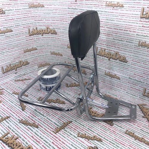 38 x 25 klappbarer Gepäckträger mit universeller Rückenlehne für Vespa und Lambretta