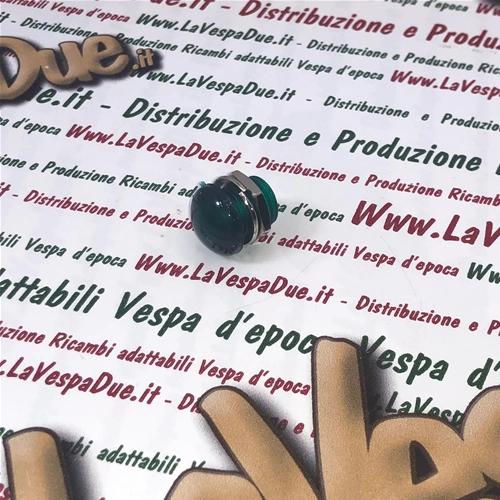 Luz indicadora verde con rosca y tuerca para cuerpo del faro y manillar, adaptable para VESPA VESPA 125 VM2T VN1T VN2T VNA VNB 150 VL3 VB1 VBA