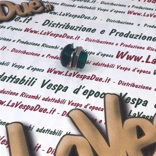 Luz indicadora verde con rosca y tuerca para cuerpo del faro y manillar, adaptable para VESPA VESPA 125 VM2T VN1T VN2T VNA VNB 150 VL3 VB1 VBA