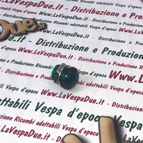 Luz indicadora verde con rosca y tuerca para cuerpo del faro y manillar, adaptable para VESPA VESPA 125 VM2T VN1T VN2T VNA VNB 150 VL3 VB1 VBA