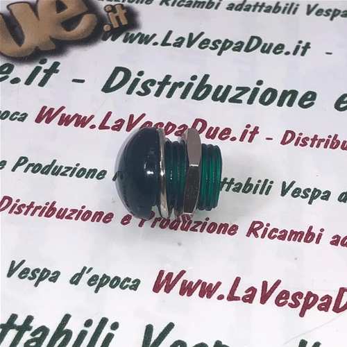Luz indicadora verde con rosca y tuerca para cuerpo del faro y manillar, adaptable para VESPA VESPA 125 VM2T VN1T VN2T VNA VNB 150 VL3 VB1 VBA