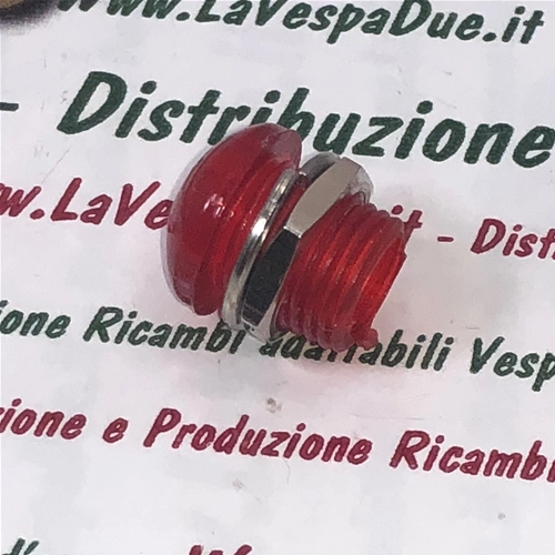 Luz indicadora roja con rosca y tuerca para cuerpo del faro y manillar, adaptable para VESPA VESPA 125 VM2T VN1T VN2T VNA VNB 150 VL3 VB1 VBA