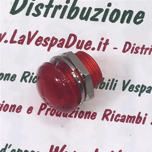Luz indicadora roja con rosca y tuerca para cuerpo del faro y manillar, adaptable para VESPA VESPA 125 VM2T VN1T VN2T VNA VNB 150 VL3 VB1 VBA