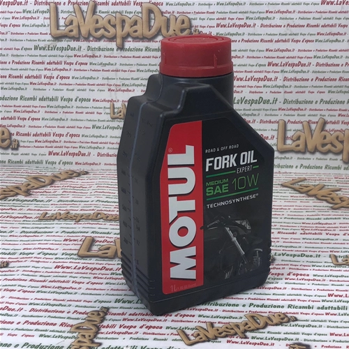 Aceite para horquillas MOTUL EXPERT MEDIUM SAE 10 W 100% sintético. Aceite hidráulico para todo tipo de horquillas telescópicas. TECHNOSYNTHESE
